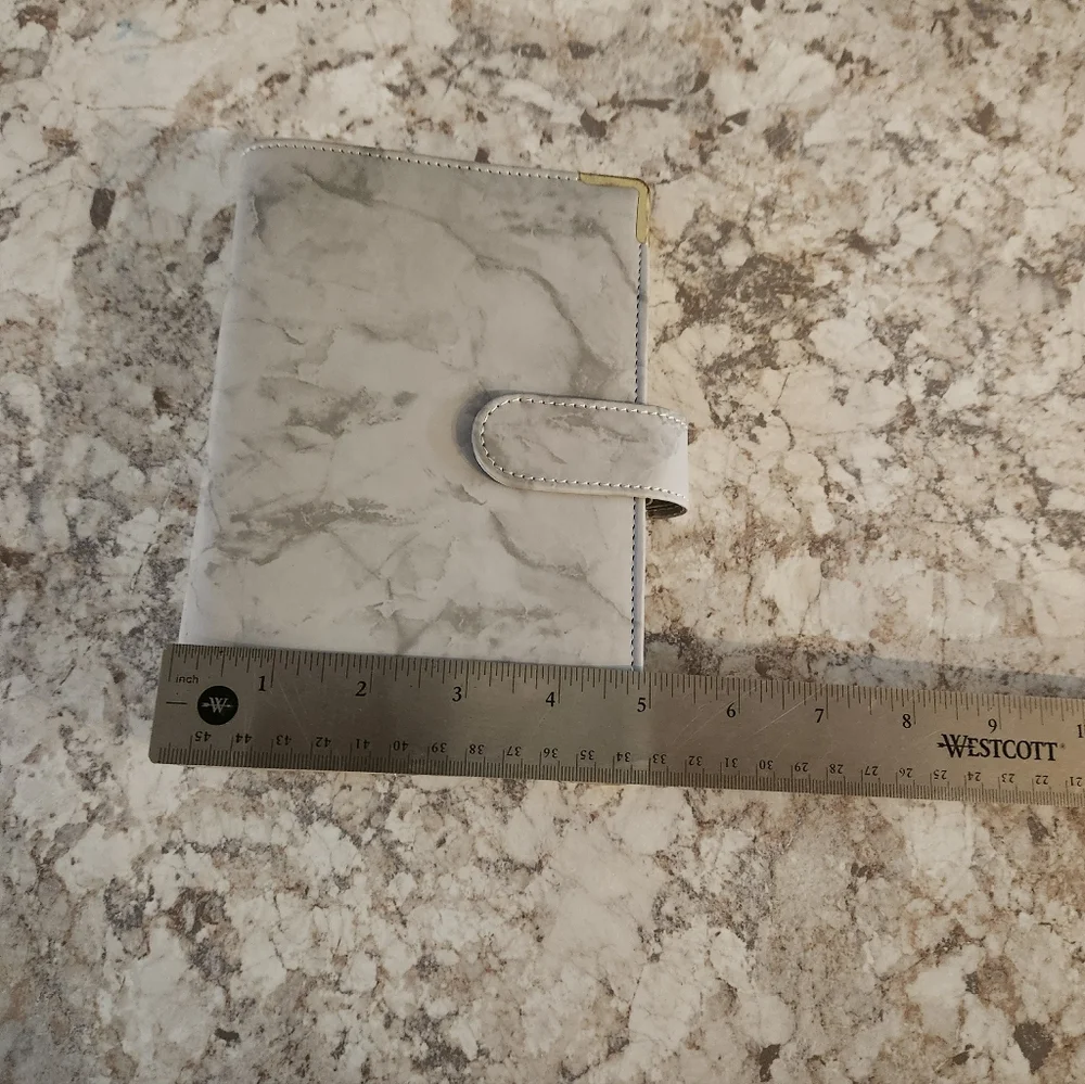 Marble Patterned Budget Binder with Gold Accents